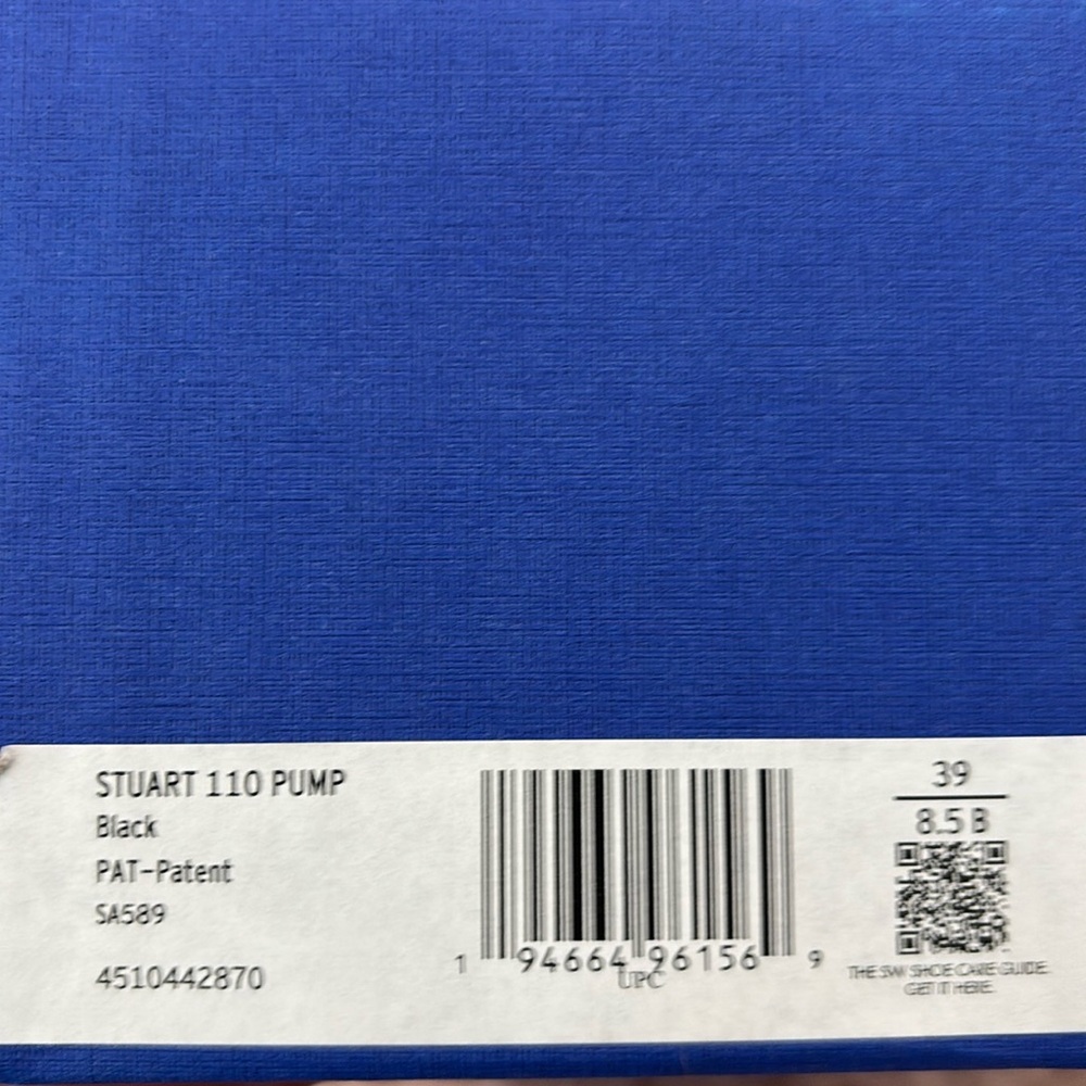 Stuart Weitzman Stuart 110 Pump in Patent Black, Size: 8.5 - Picture 7 of 13